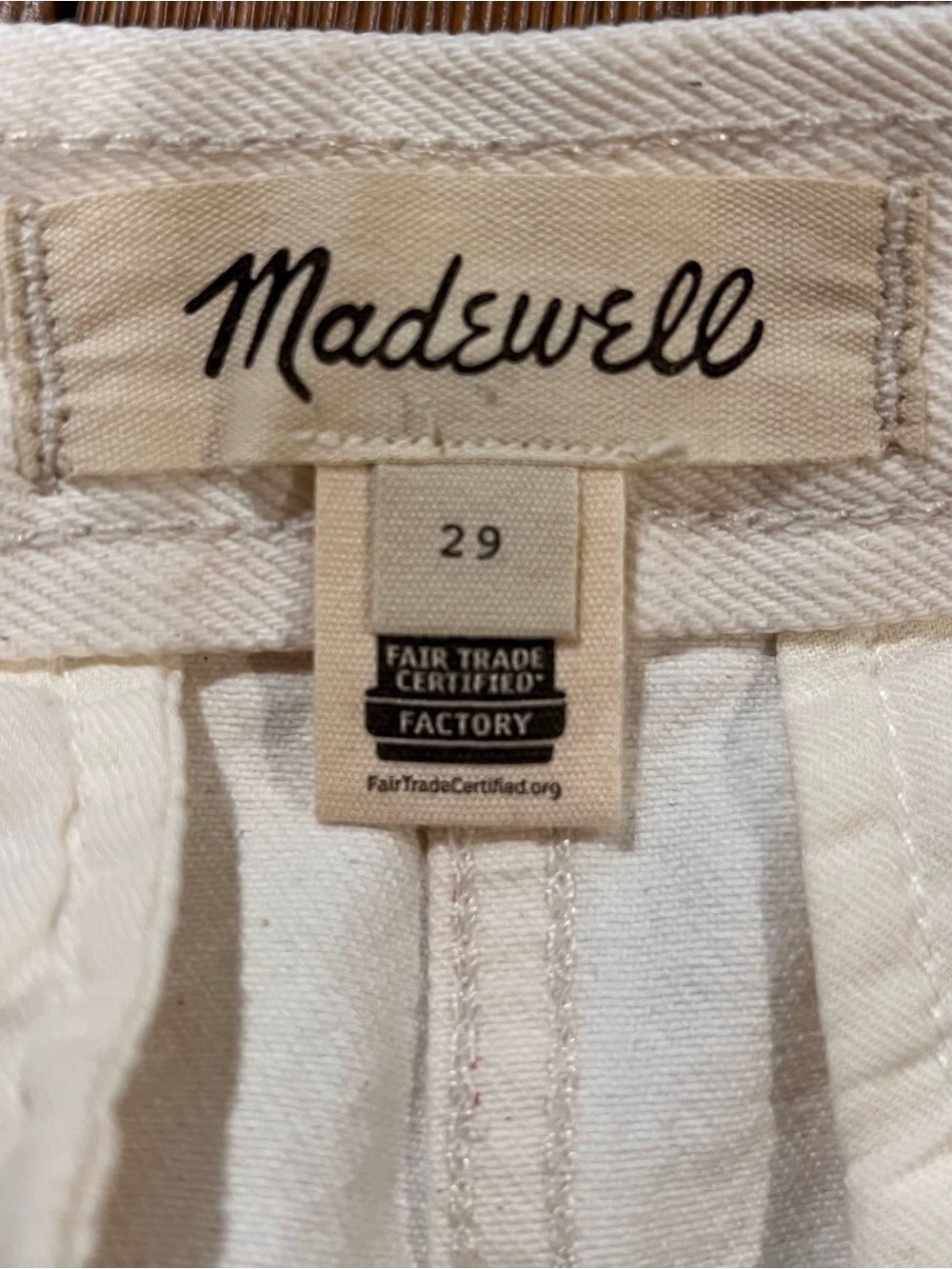 Madewell Ivory Wrap-Front Skort with Button Accent - Picture 7 of 10